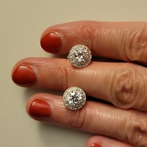 Silver Halo Earrings